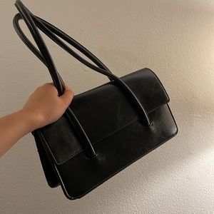 Classic Black Shoulder Bag
